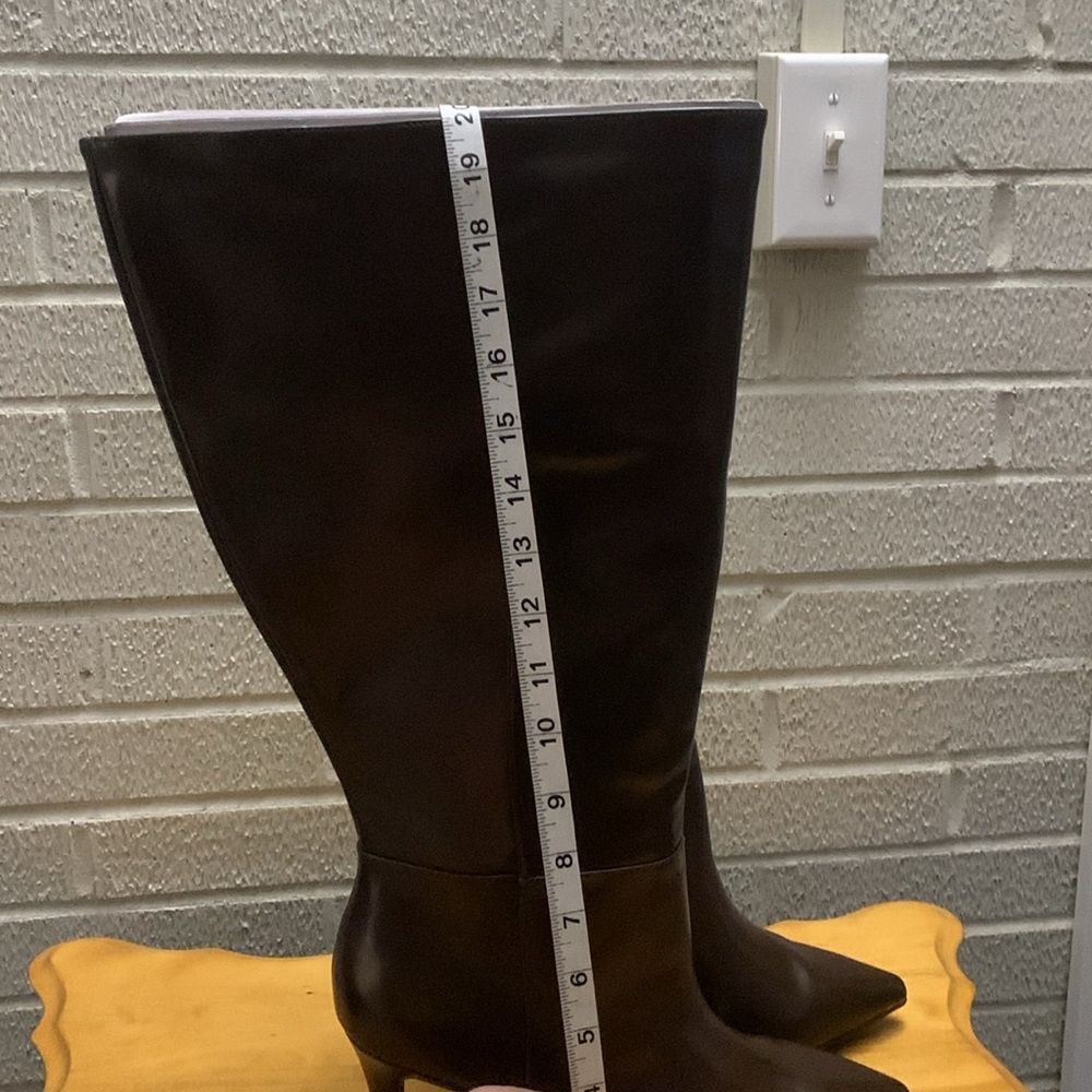 Lane Bryant DreamCloud faux leather extra wide calf tall boot heeled zip sz 12EW - Picture 13 of 13
